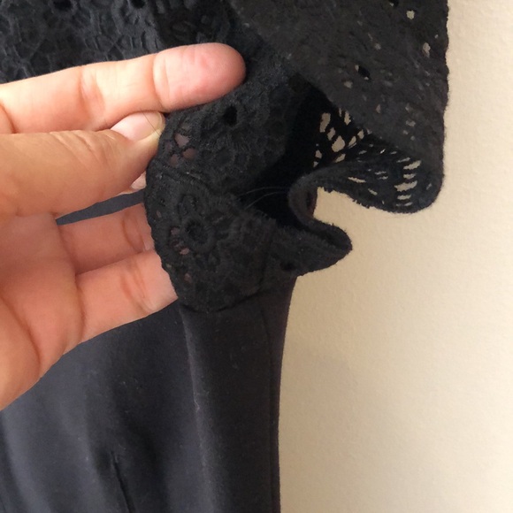 J. Crew black lace short sleeve midi dress - Picture 5 of 10